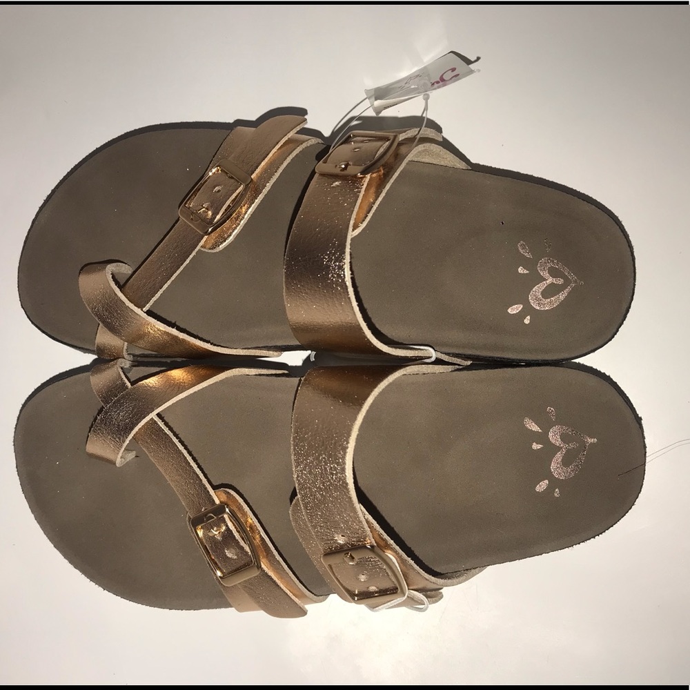 NWT JUSTICE FLIP FLOPS SIZE 1